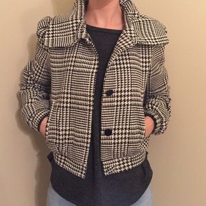 Houndstooth bomber jacket