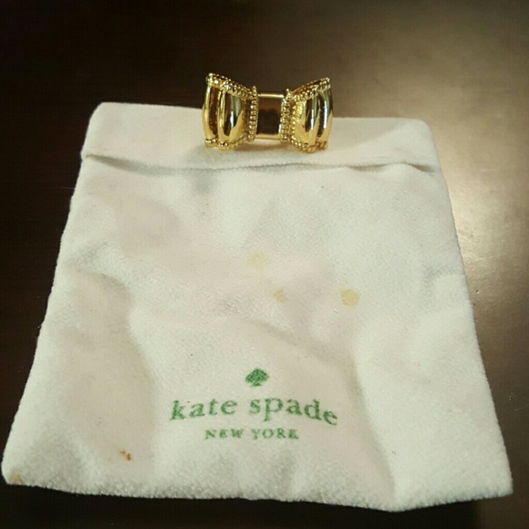 Authentic kate spade big bow ring sz 7
