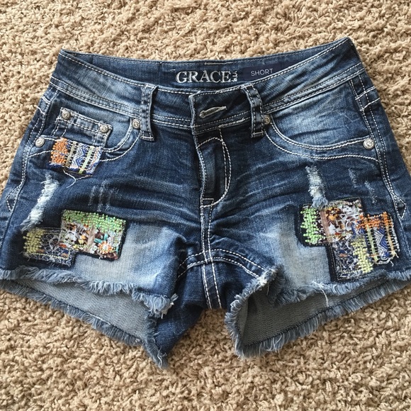 Grace in LA jean shorts