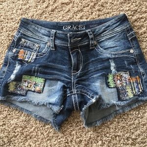 Grace in LA jean shorts