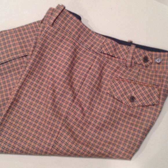 Plaid print BCBG wool loose fit trousers