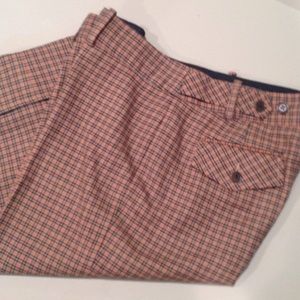 Plaid print BCBG wool loose fit trousers