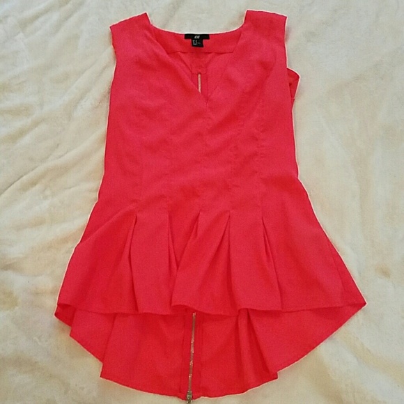 H&M Zip Back Peplum Top 8