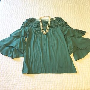 Blue/Green Blouse