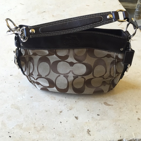 Coach brown and tan shoulder bag