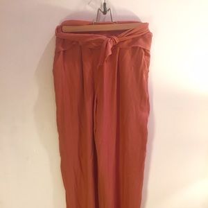 Beautiful rose/pink flowy pants with tie
