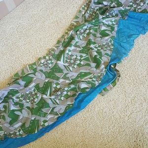 Swimsuit wrap frayed at one end