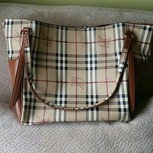 Burberry Haymarket Canterbury Tote Bag