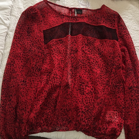 Red Cheetah open back top