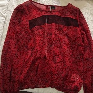 Red Cheetah open back top