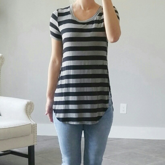 Mossimo Striped Short Sleeve Tee Shirt Size XS