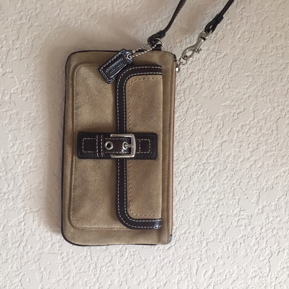 Suede Coach wristlet - Picture 2 of 2