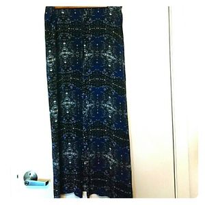 A.L.C Blue Patterned Silk Skirt 6