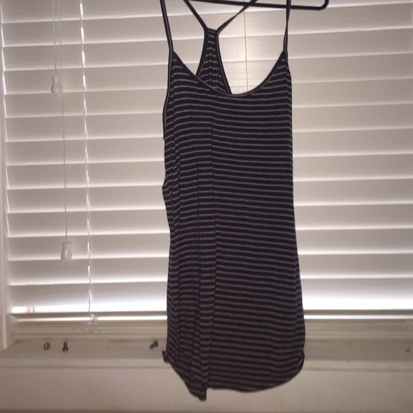 Blue/white striped tank top