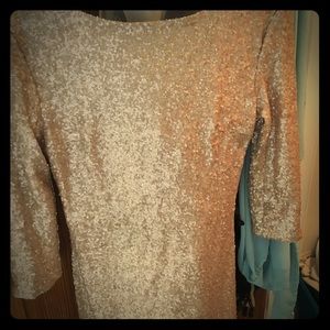 Gold sequined dress