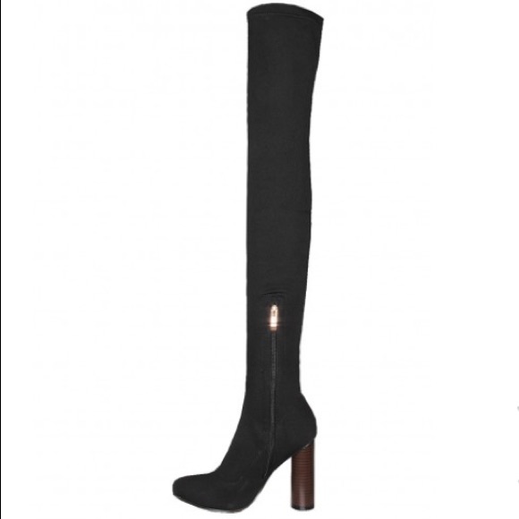 Simmi shoes Shoes - Riah Black Knitted Thigh High Boots Simmi shoes Shoes - Riah Black Knitted Thigh High Boots