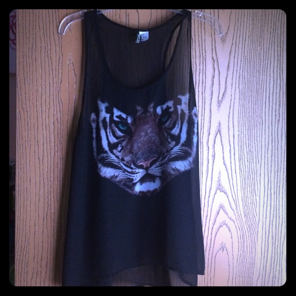 Black sheer tank top.