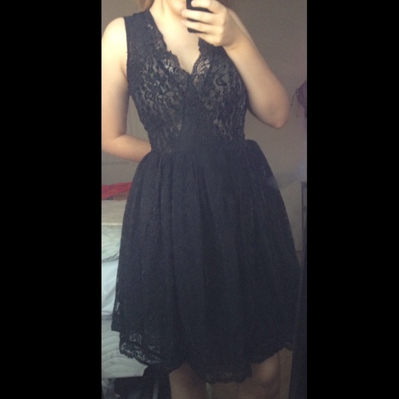 Black lace dress