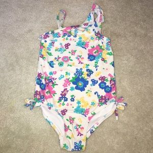 Tropical flower swimming suit