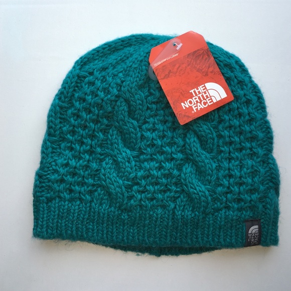 Turquoise green NorthFace woven hat