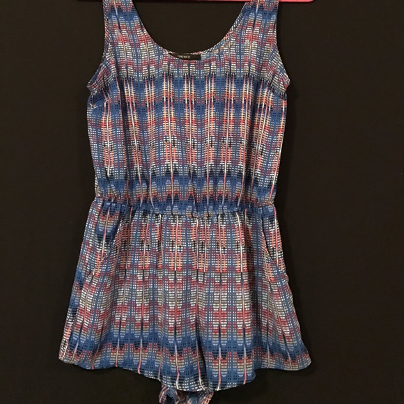 Colorful romper with side pockets