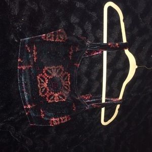 Velvet cropped top