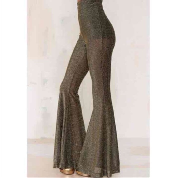 Nasty Gal Pants - Nasty Gal Gold Bell Pants