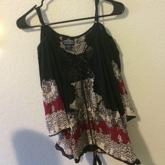 Open shoulder peasant top