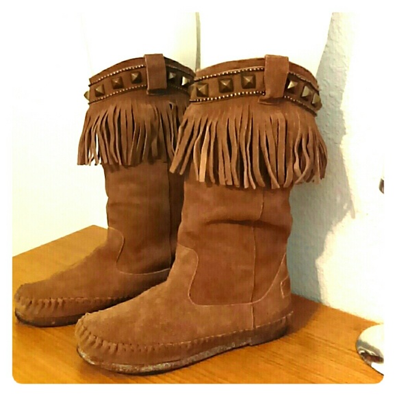 ZIGI Girl Brown Suede Leather Boots 7.5 - Picture 1 of 3