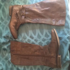 Genuine brown leather riding boots size 11
