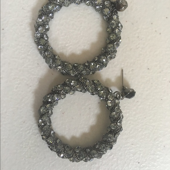 Black sparkly hoops.