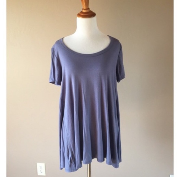 LAST ONE‼️Ultra Soft Periwinkle Tunic Top - Picture 2 of 4