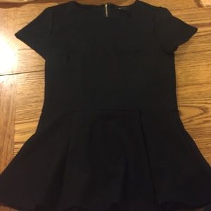 Black peplum top