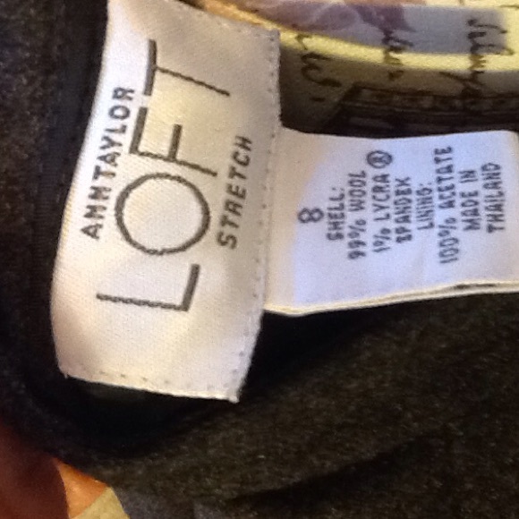 ANN TAYLOR CHARCOAL GRAY DRESS PANTS - Picture 3 of 4