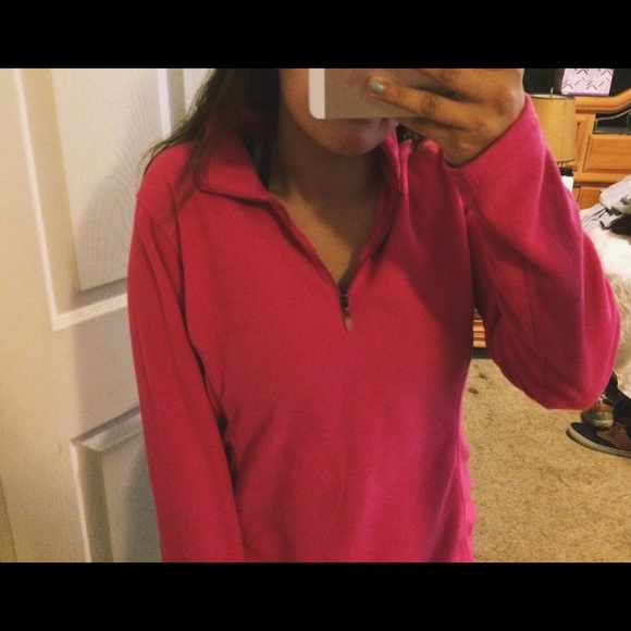Warm and bright workout quarter zip fleece