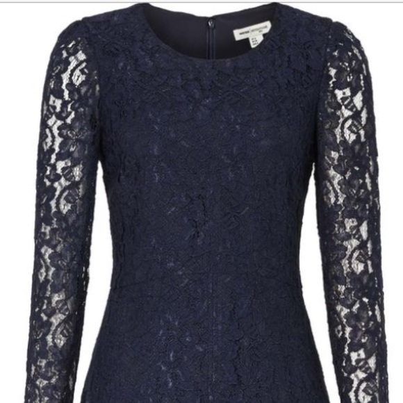 navy lace dress long