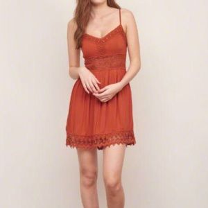 Orange skater dress