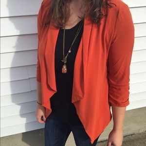 Burnt Orange Waterfall Blazer