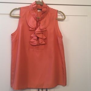 J.Crew ruffled silk blouse