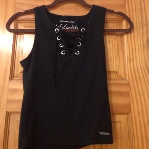 Abercrombie and Fitch lace up crop essential