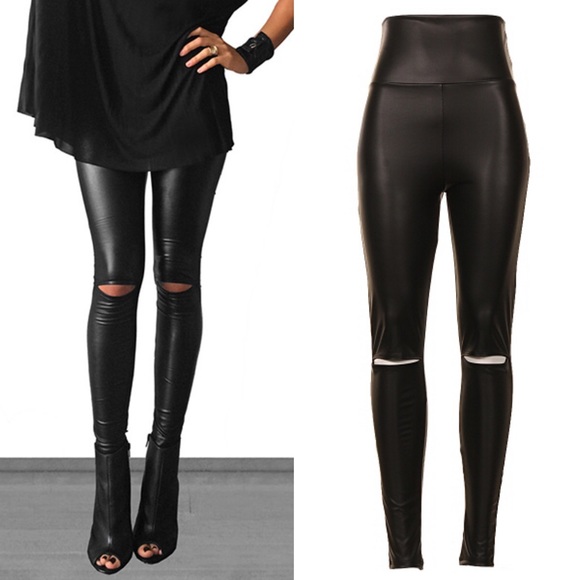 🆕MCKINNLEY cut out slick leggings - BLACK - Picture 2 of 3
