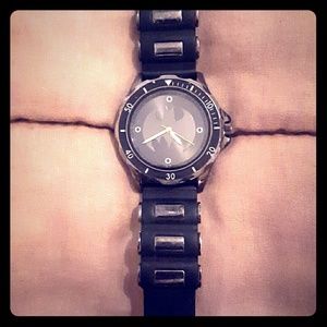 Mens stainless steel batman watch