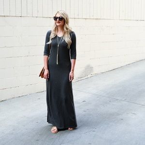 Charcoal Grey Maxi Dress