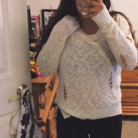 Distressed sweater