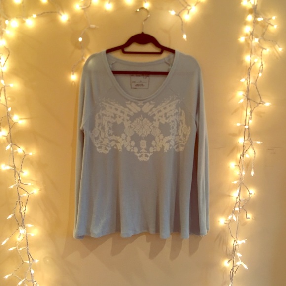 Free People Long Sleeve Swing Thermal (Size:L)