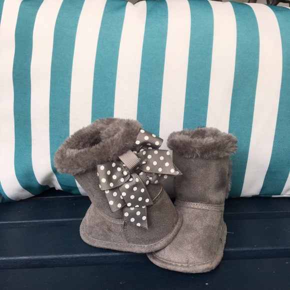 Grey Koala Baby Fur-Lined Booties