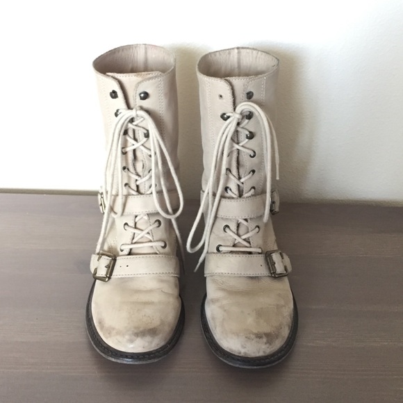 Trouve 'Sabrina' Distressed Leather Ankle Boot