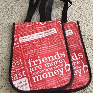 Three small lululemon bags (one not pictured)