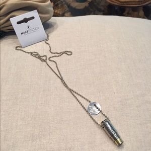 HALF UNITED  NECKLACE hangs 15" long