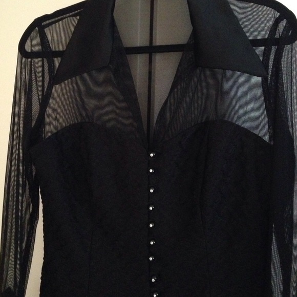 Connected Tops - REDUCED! Fancy black sexy blouse! New condition.🔻